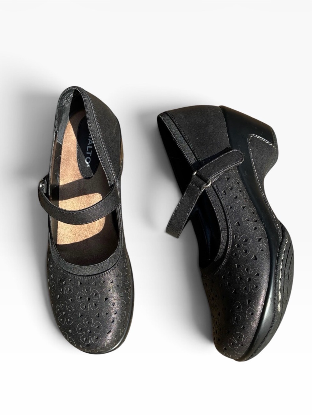 Rialto Women's Mary Jane Clogs Visalia Floral Black Sz 11